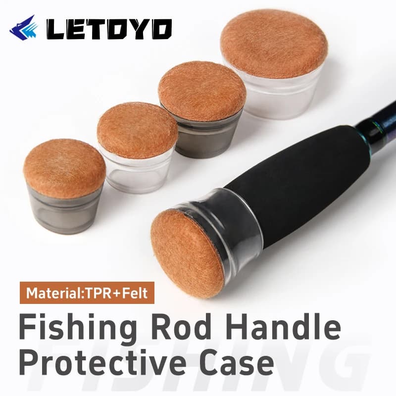 LETOYO felt Lower protection Handle Protective housing Silicone rod cap Fishing equipment Fishing equipment Fishing rod fishing rod with bait