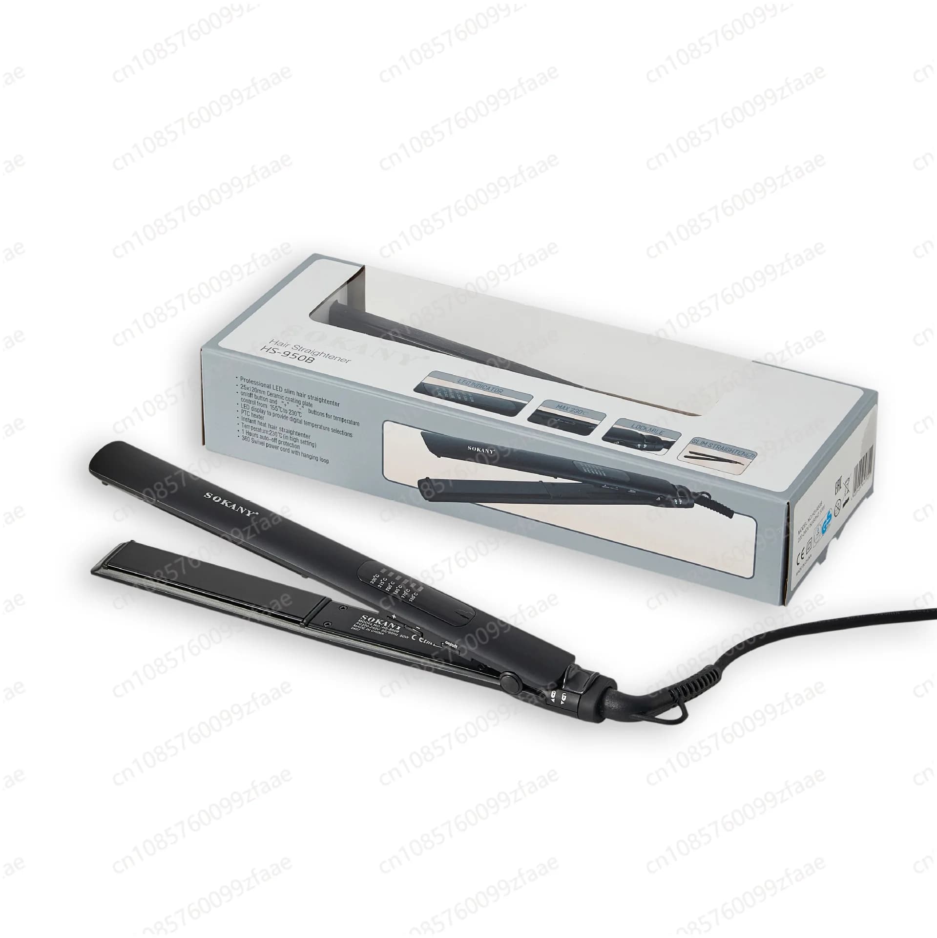 European standard ceramic panel hair plate Digital temperature LCD display Cross-border electric heating system for domestic use