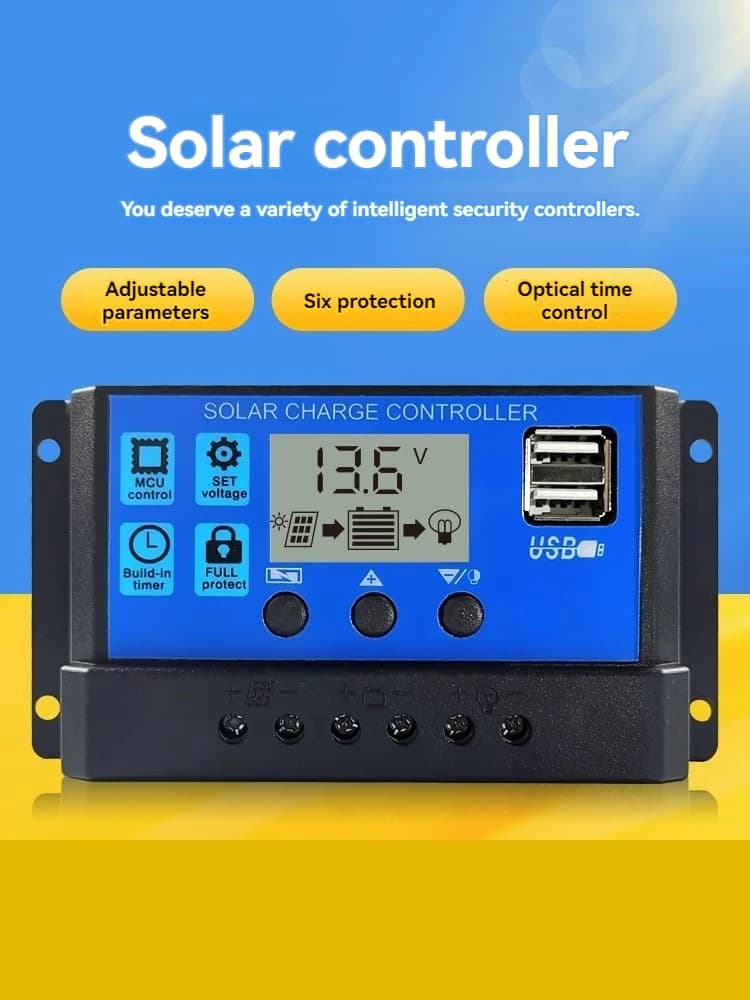 Regolatore Solare Completamente Automatico Universale per Pannelli Solari, Illuminazione Stradale Domestica, Ricarica di Pannelli Fotovoltaici