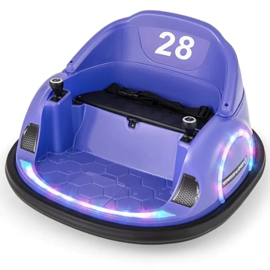 Auto Elettrica 12V per Bambini con Telecomando, Giro a 360 Gradi, Musica e Luci LED Brillanti