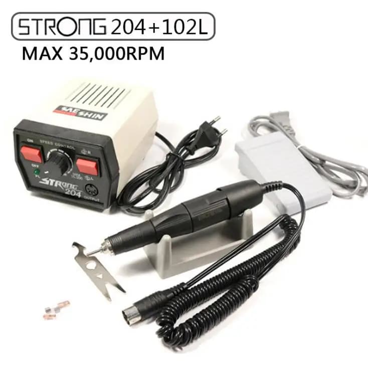 Lucidatura delle unghie Strumenti per gioielli Micromotore Forte 204 Micromotore coreano, strumenti per orafi incisore 102 manipolo Strumenti artistici per lucidatura