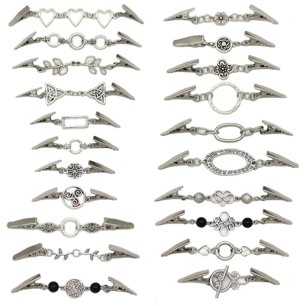1PC Retro Cardigan Clip Cape Shawl Shirt Sweater Collar Duck Clip Pearl Rhinestones Blouse Buckle Clothing Decoration Brooch Pin