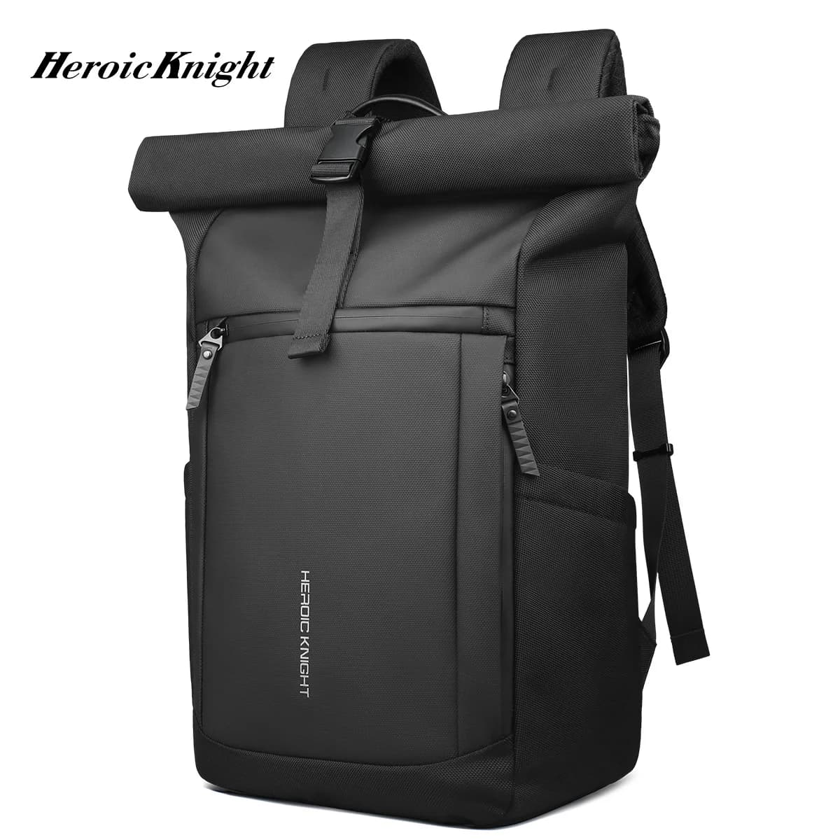 Zaino per laptop Rolltop Heroic Knight Scomparto espandibile resistente all'acqua Zaino da lavoro elegante da uomo Zaino da viaggio casual