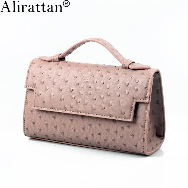 New Trendy Ostrich Pattern Handbag for Women,2026 Fashion Design High Quality Luxury Clutch Travel Shopping Handbag