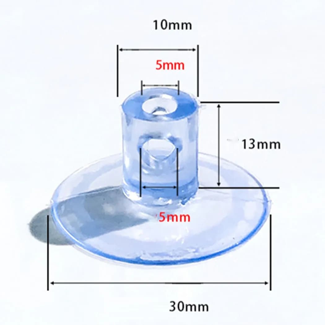 Bathroom Suction Hooks Clear Cups Dual Plastic Removable Rubber Suckers Wall Window 10pcs With Side Pilot Hole