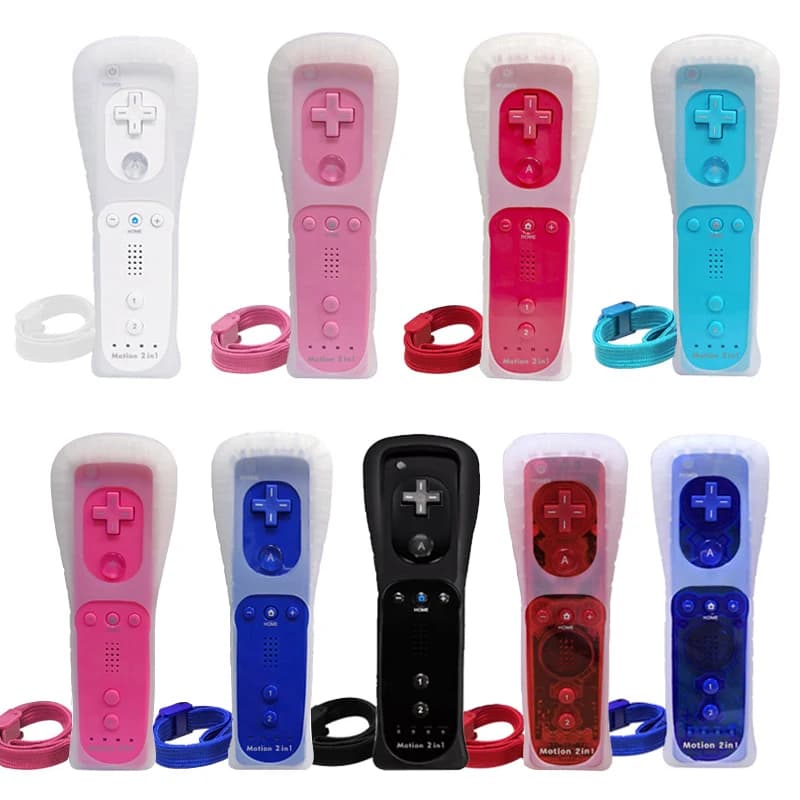 Nuovo telecomando per Wii con custodia in silicone di ricambio per Nintendo Nunchuk per Nintendo Wii e Wii U con Motion Plus