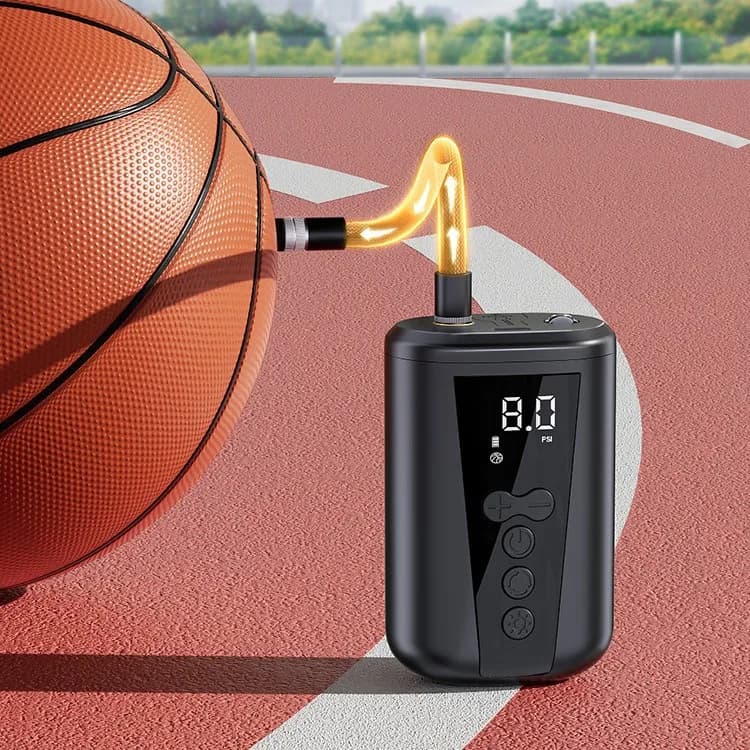Pompa Gonfiabile Ricaricabile, Universale per Palloni da Basket, Calcio, Pallavolo, Anelli da Nuoto e Palloncini