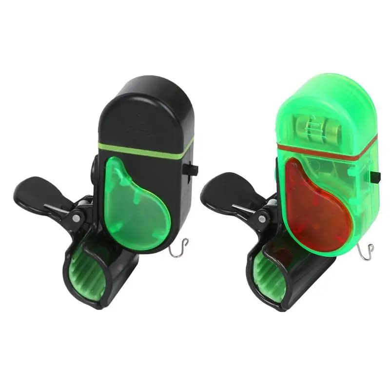 Fishing Bite Alarm LED Light Fish Finder Wireless Sound Alert Buzzer 2pcs Rod Bait Alert Bell indicatore di allarme morso sensibile per