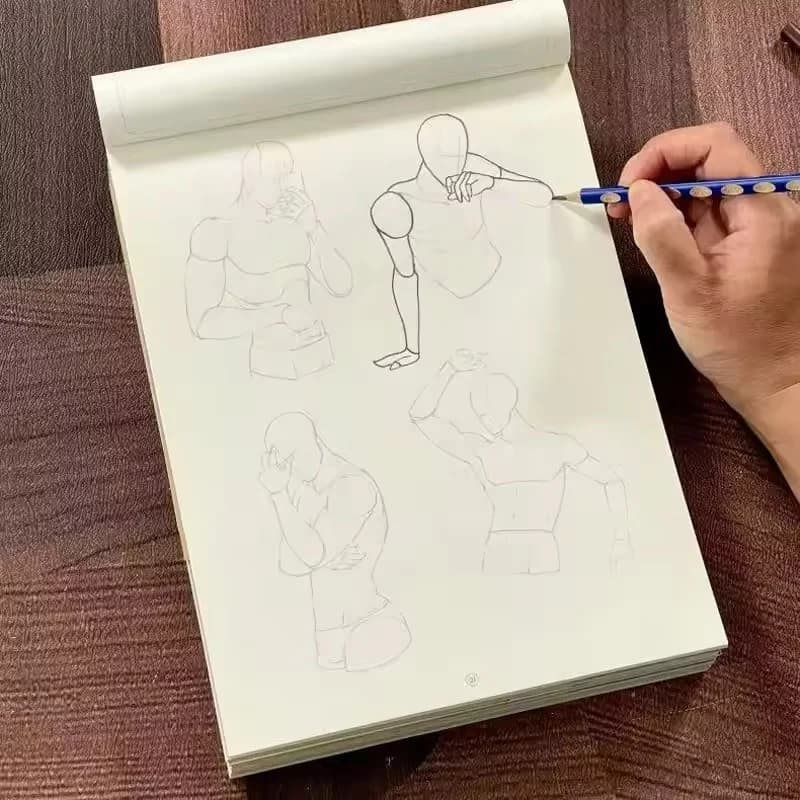 Manga Figure Structure & Dynamic Pose Tracing Workbook - Anime Character Anatomy & Action Sketching Practice Book for Beginners