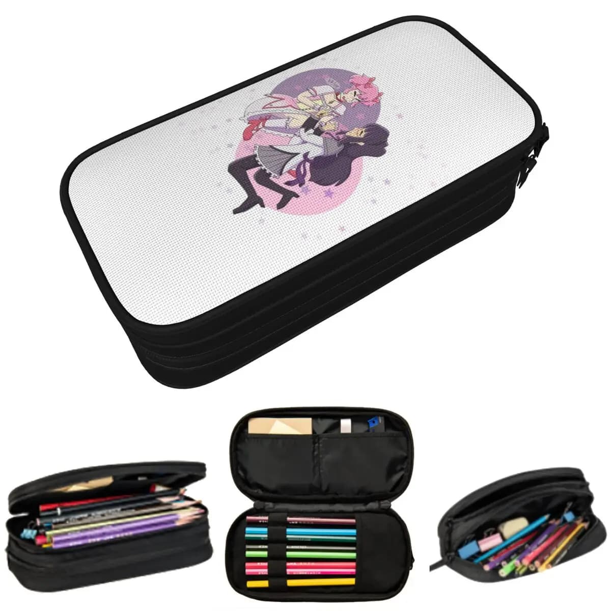 Astuccio Mahou Shoujo Homura Akemi Madoka Magica Anime per Ragazzi e Ragazze, Portapenne, Borsa per Cancelleria