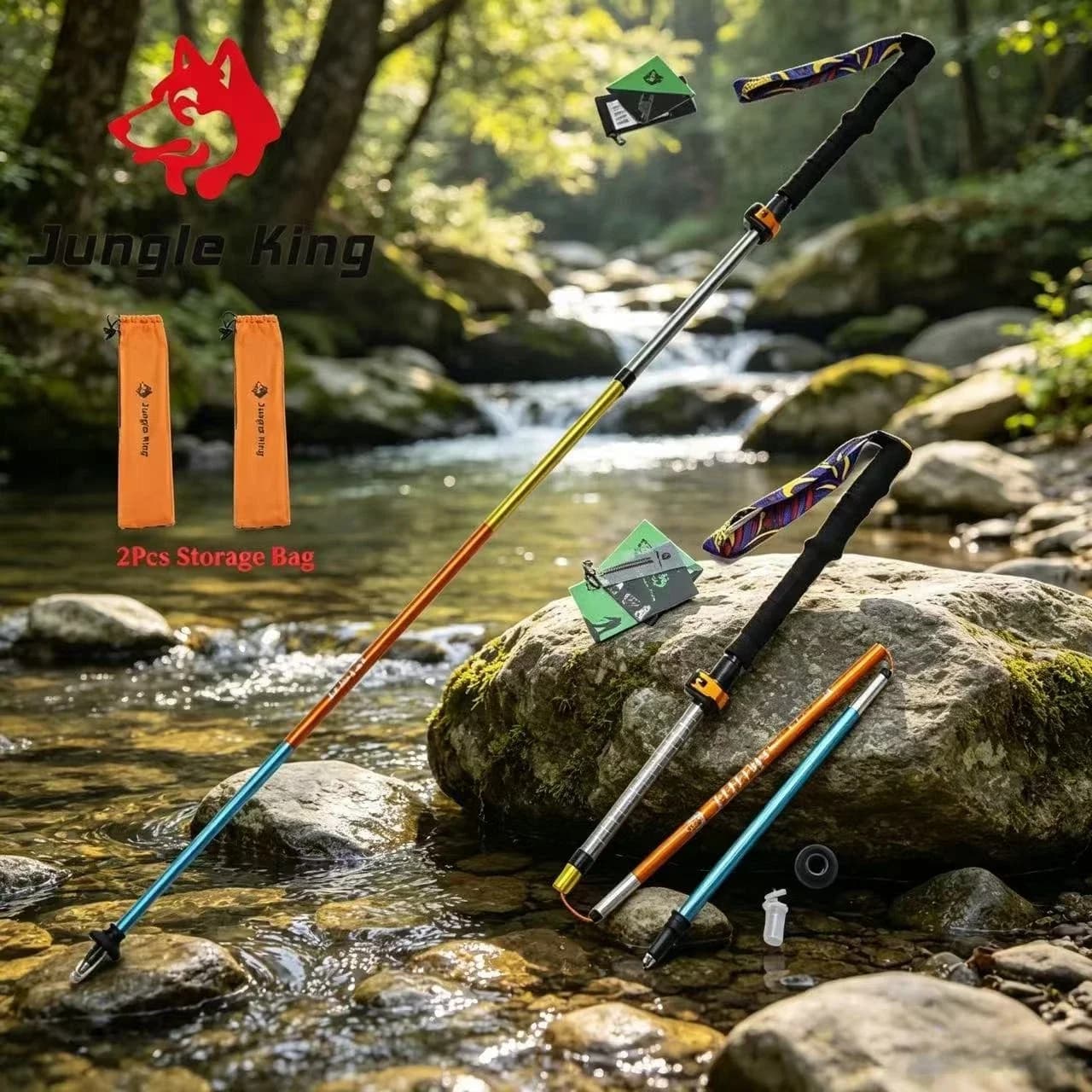 2026 Hiking Poles Five Sections Of Aluminum Pole For Mountaineering Hiking Skiing Travel Poles Climbing Trekking Pole