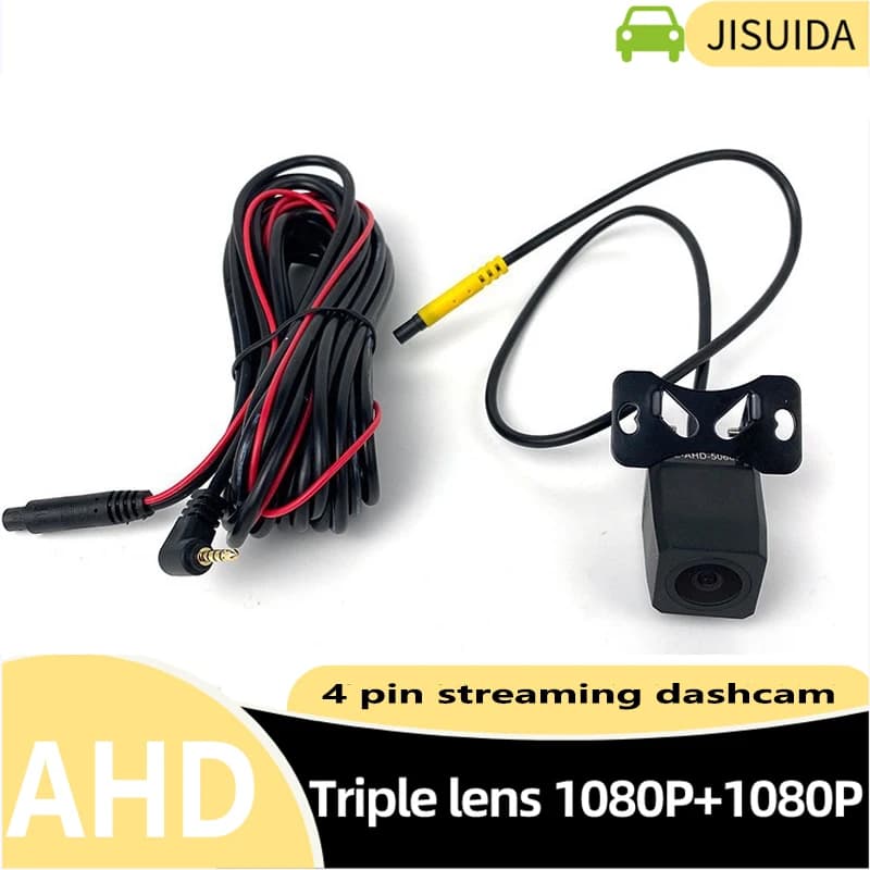 Reverse camera with reverse image, mirror with 4 pin camera, 1080P HD, full-screen streaming image, universal
