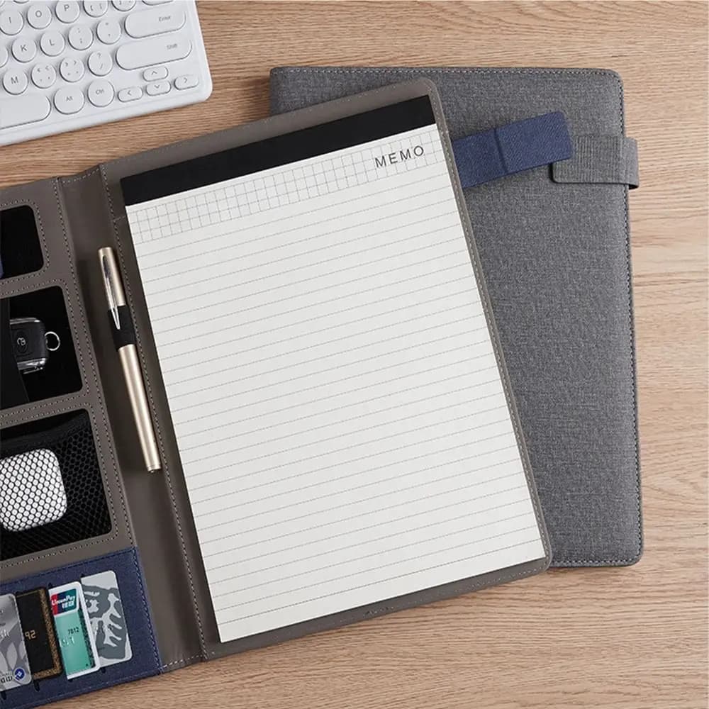 Negotiations Notepad A4 Conference Folder Memo Clipboard Contract File Folder Business Clipboard Leather Writing Tablet