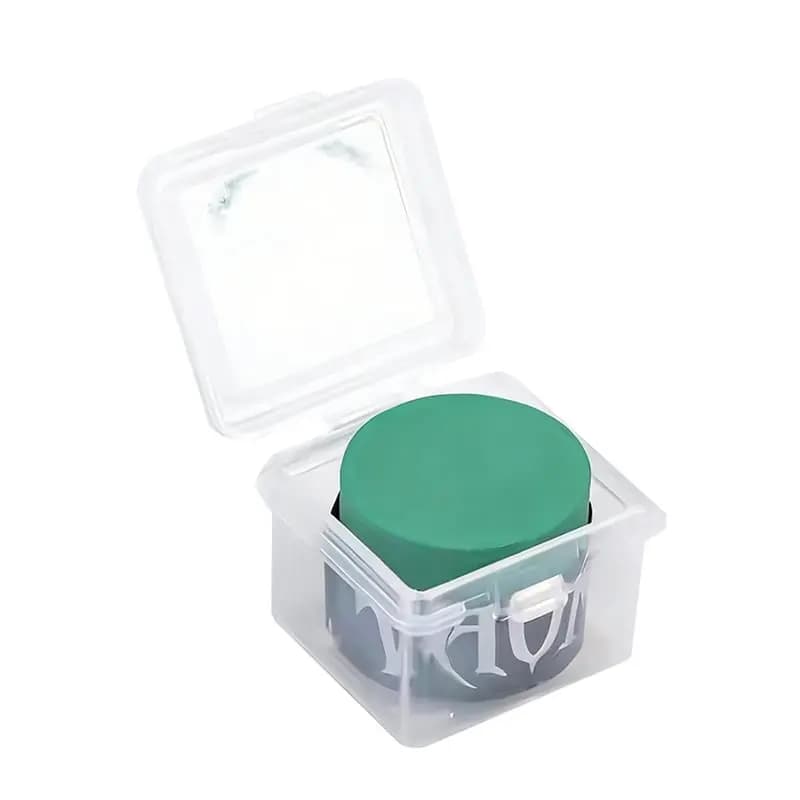 Gesso da Biliardo con Scatola Porta Gesso Antiscivolo, Gesso per Stecche da Biliardo e Snooker, Accessori in Polvere Facili da Usare