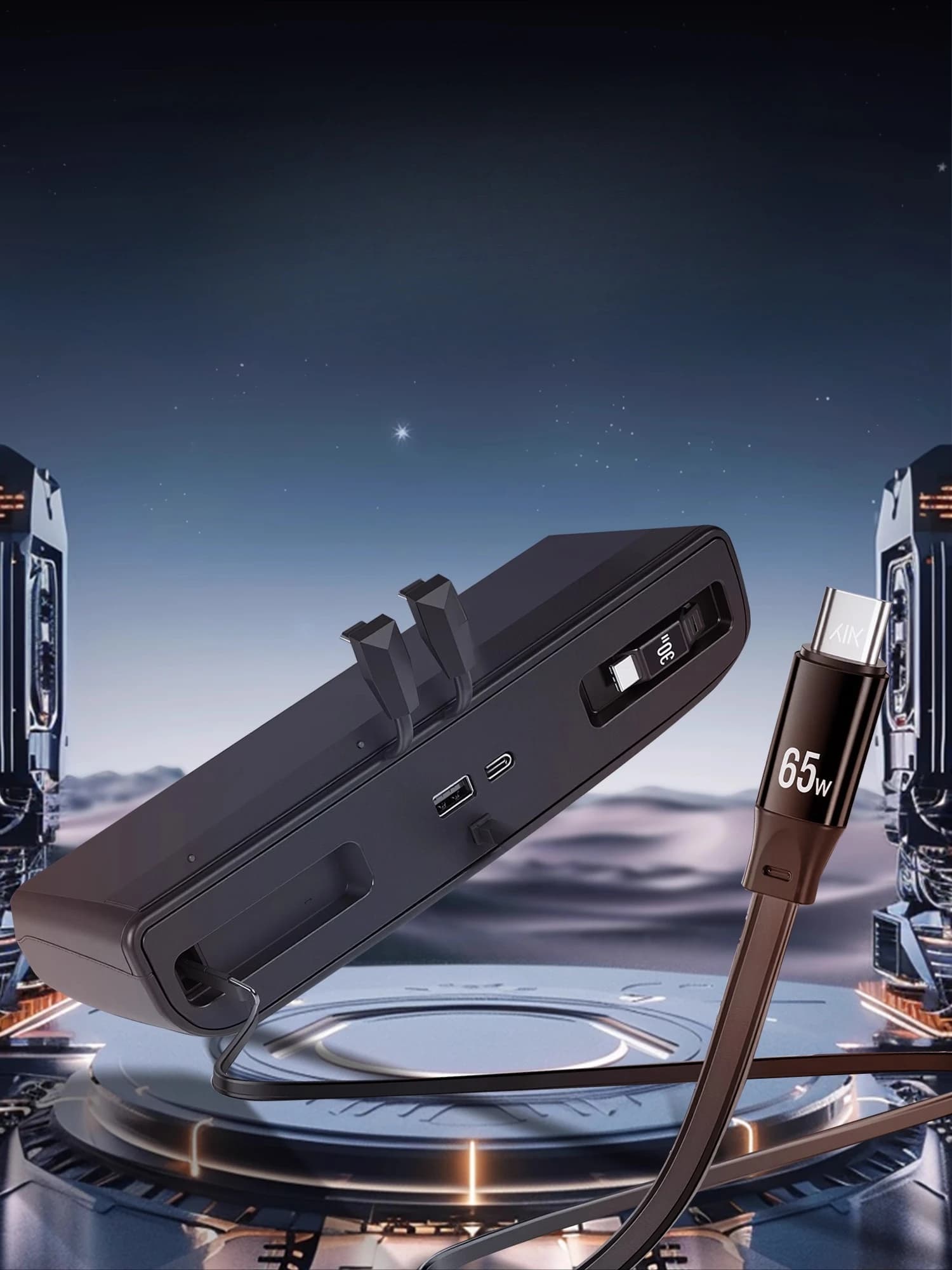 Docking station per console centrale auto per Xiaomi YU7 SU7, caricatore per telefono cellulare Dock di espansione intelligente di tipo C a ricarica rapida