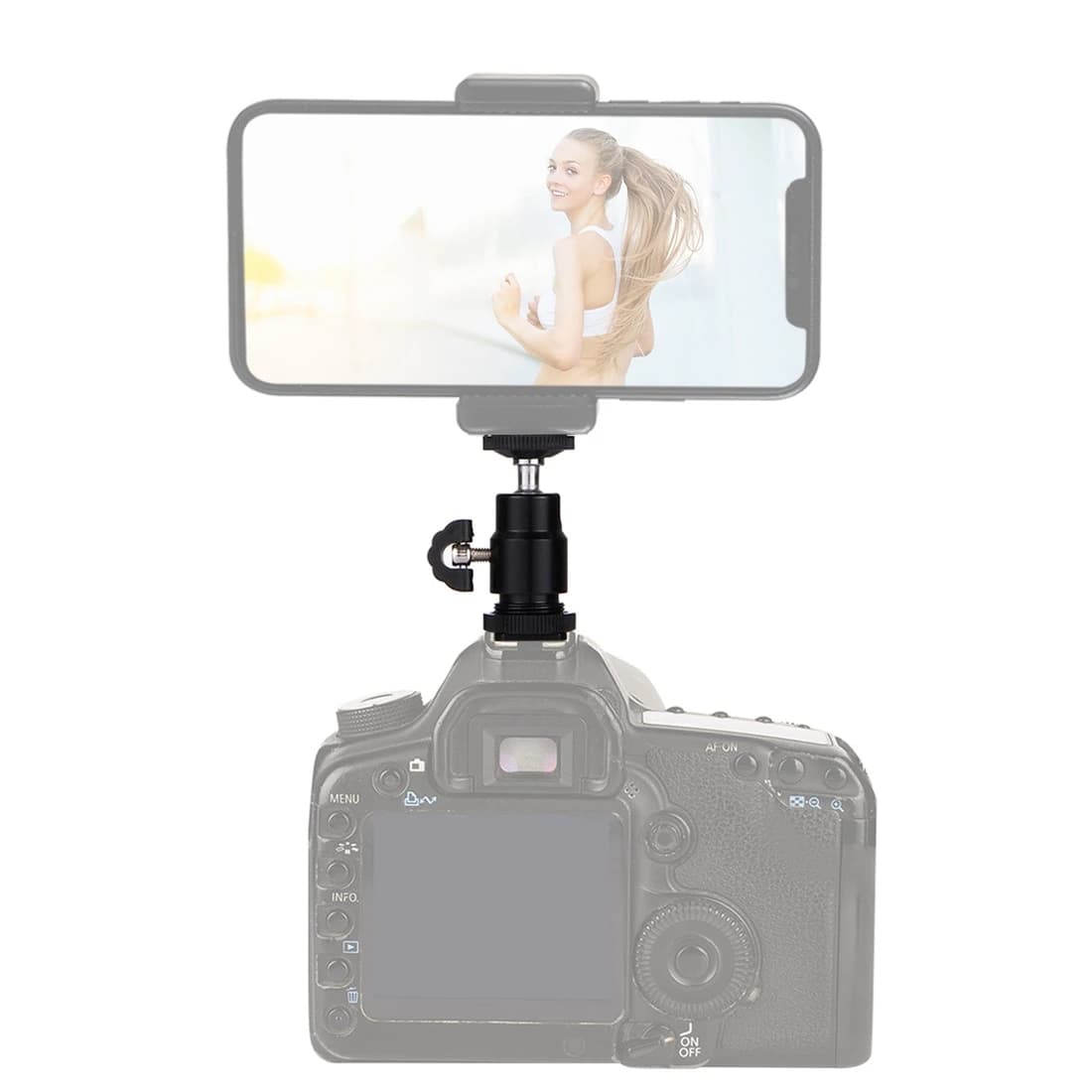 PULUZ Cold Shoe Tripod Ball Head Mount Adapter 1/4 inch Tripod Screw Head with Lock Camera Tripod Adapter Mount Accessories
