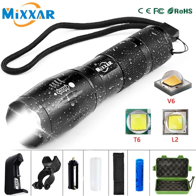 ZK30 14000 lumen L2/V6 bici/luce da ciclismo per bici anteriore torcia per bici a LED/faro impermeabile ricaricabile 18650