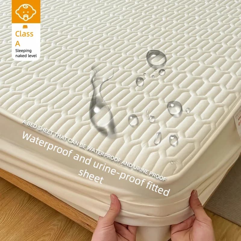 Coprimaterasso Quilted Waterproof Breathable Anti-acaro Anti-bacterial with Elasticized Angles Without Federa