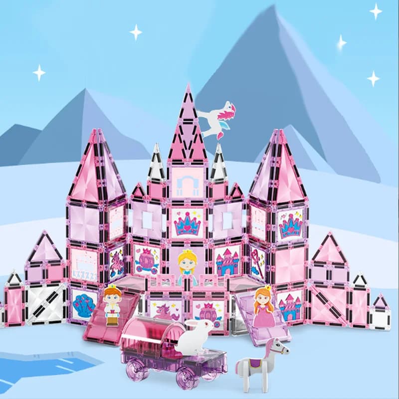 Mattoncini magnetici educativi per bambini, blocchi magnetici da costruzione, giocattoli magnetici per ragazze, giocattolo a montaggio libero, regalo di compleanno