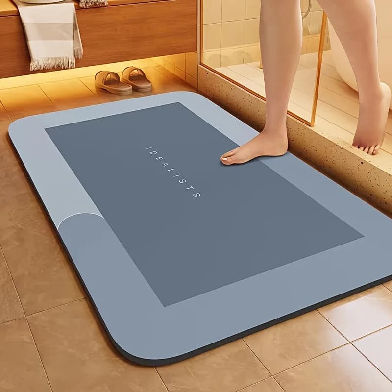 Tappetino da bagno in terra diatomea Tappetino da bagno super assorbente Tappetino morbido antiscivolo ad asciugatura rapida per doccia da bagno
