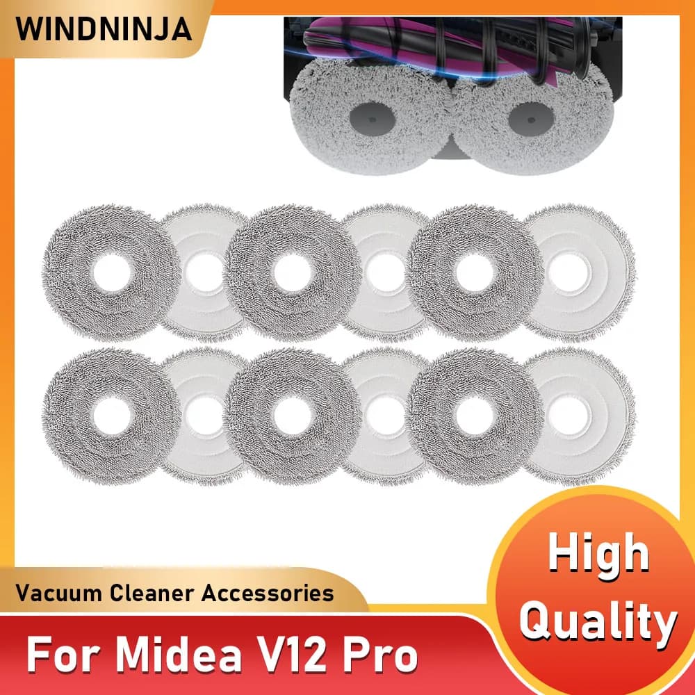 Mop Pad For Midea V12 Pro For Dreame L10 Ultra L10s Plus X30 Pro X30 Ultra For Roborock Qrevo Pro Qrevo MaxV Vacuum Cleaner