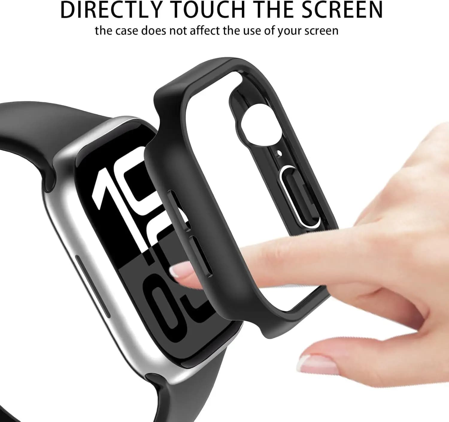 Cover per PC per Apple Watch Case 10 42/46mm 44mm 45mm 38/40/41mm Accessori Protezione paraurti iWatch Serie 9 8 7 6 5 4 3 (NO vetro)