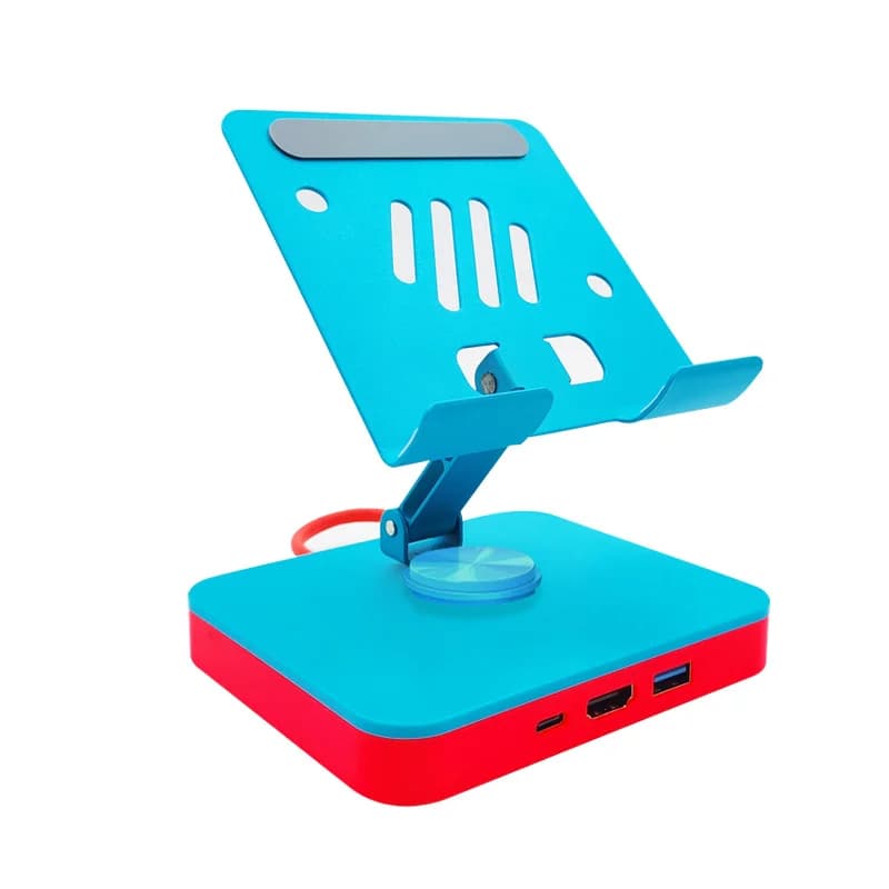 Docking Station USB-C per iPad Pro/Air/iPhone 15/Switch e Mac con Porta HDMI 4K 60Hz Regolabile, USB 2.0 e Ricarica PD da 100W
