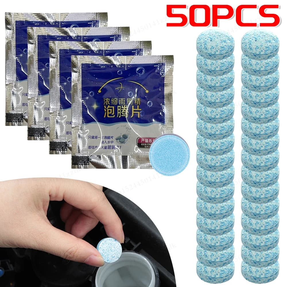 1-50PCS Solido Auto Parabrezza Detergenti Compresse Effervescenti Pulizia Parabrezza Finestra di Vetro Dust Tergicristallo Strumento di Lavaggio Auto accesso