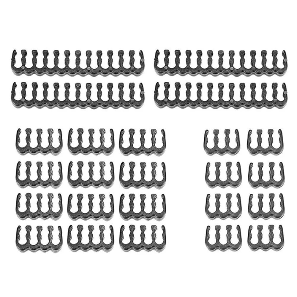 Set da 24 Pezzi in PP: Pettine/Clip/Clip di Fissaggio/Organizzatore/Regolatore per Cavi di Alimentazione PC da 3.0-3.6mm, per Cavi a 6/8/24 Pin, per Gestione Cavi Computer