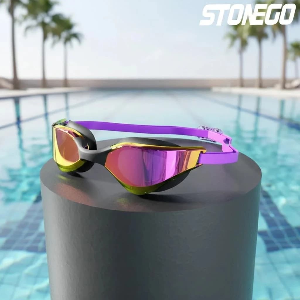 HD Anti-fog Swimwear Large-angle lenses Comfortable fit Nasal bridge adjustable Elegant design for swimming sports
