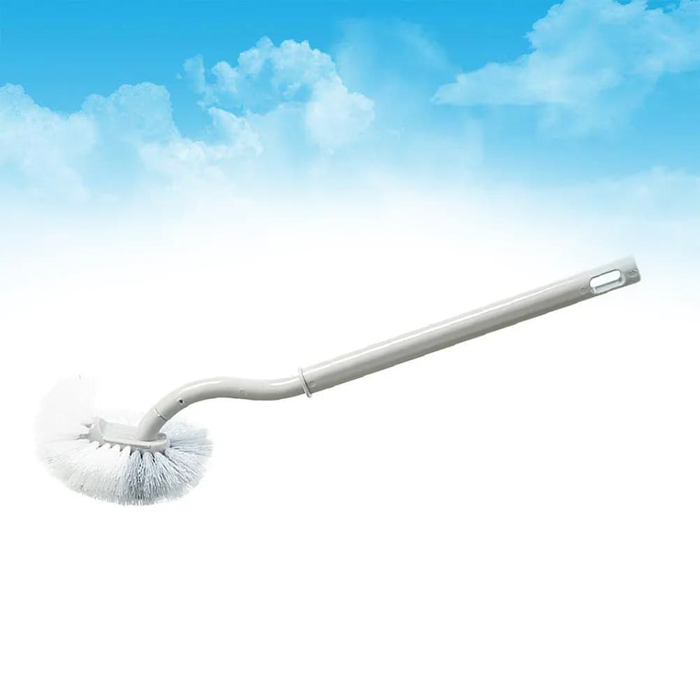 2Pcs Wall Mounted Toilet Brush with Splash-Proof Hood Hanging Hole Space Saving Design for Small Bathrooms Hotels Offices
