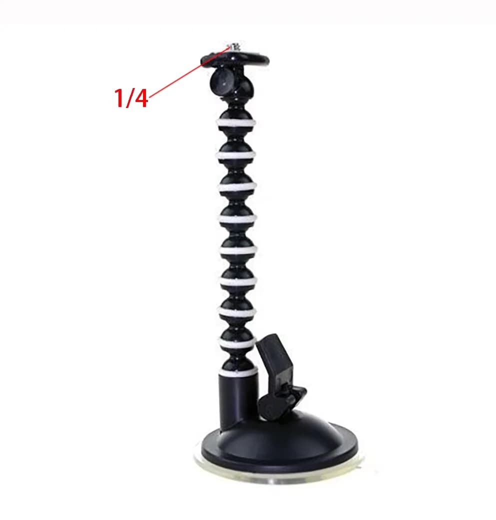 Supporto a ventosa Octopus, supporto flessibile per treppiede per fotocamera, videocamera digitale, GPS, webcam, treppiede con filettatura 1/4, dimensioni: 270x90x90mm