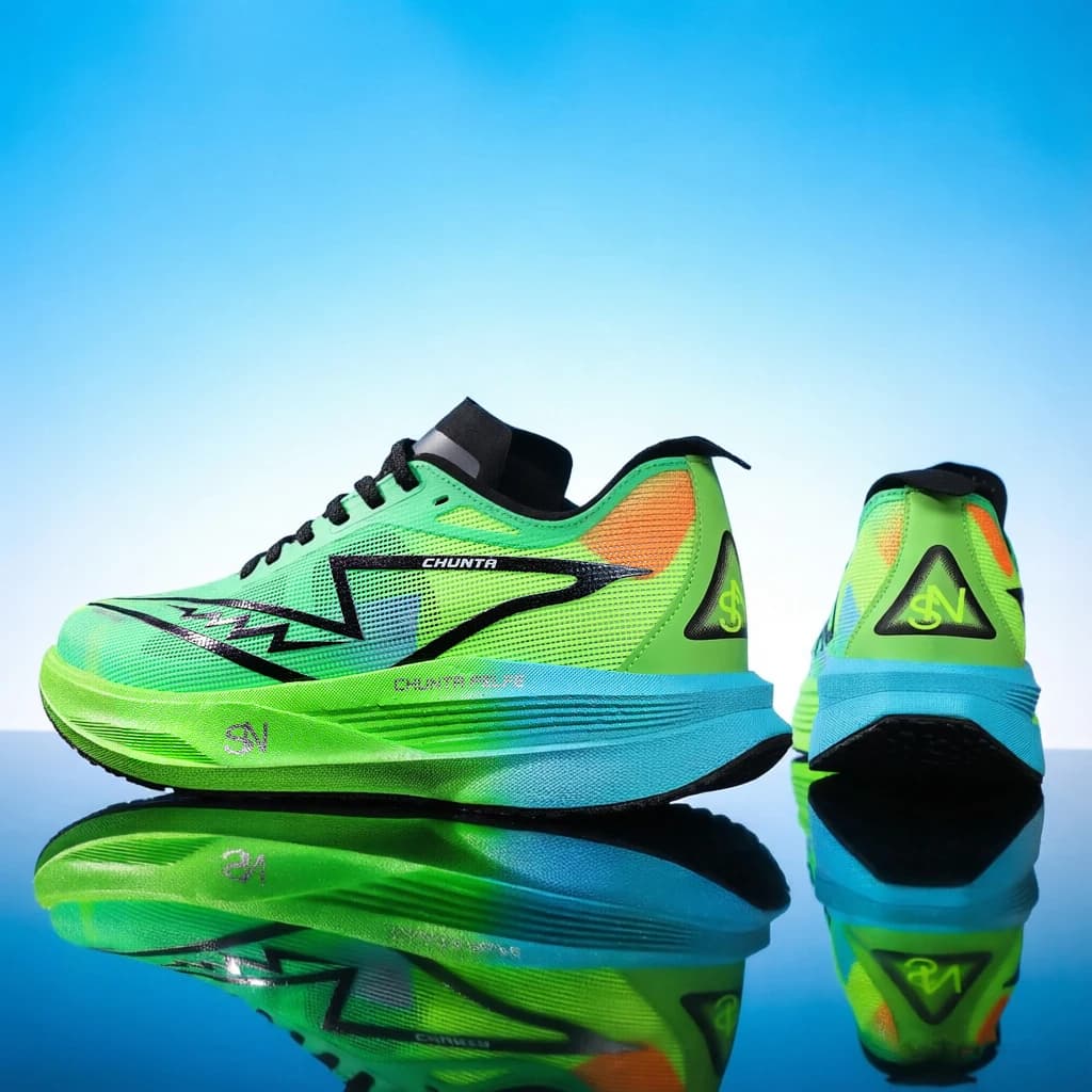 Scarpe da corsa, modello traspirante in rete, ultraleggere con rimbalzo elevato, scarpe professionali per maratona, per studenti e sportivi.