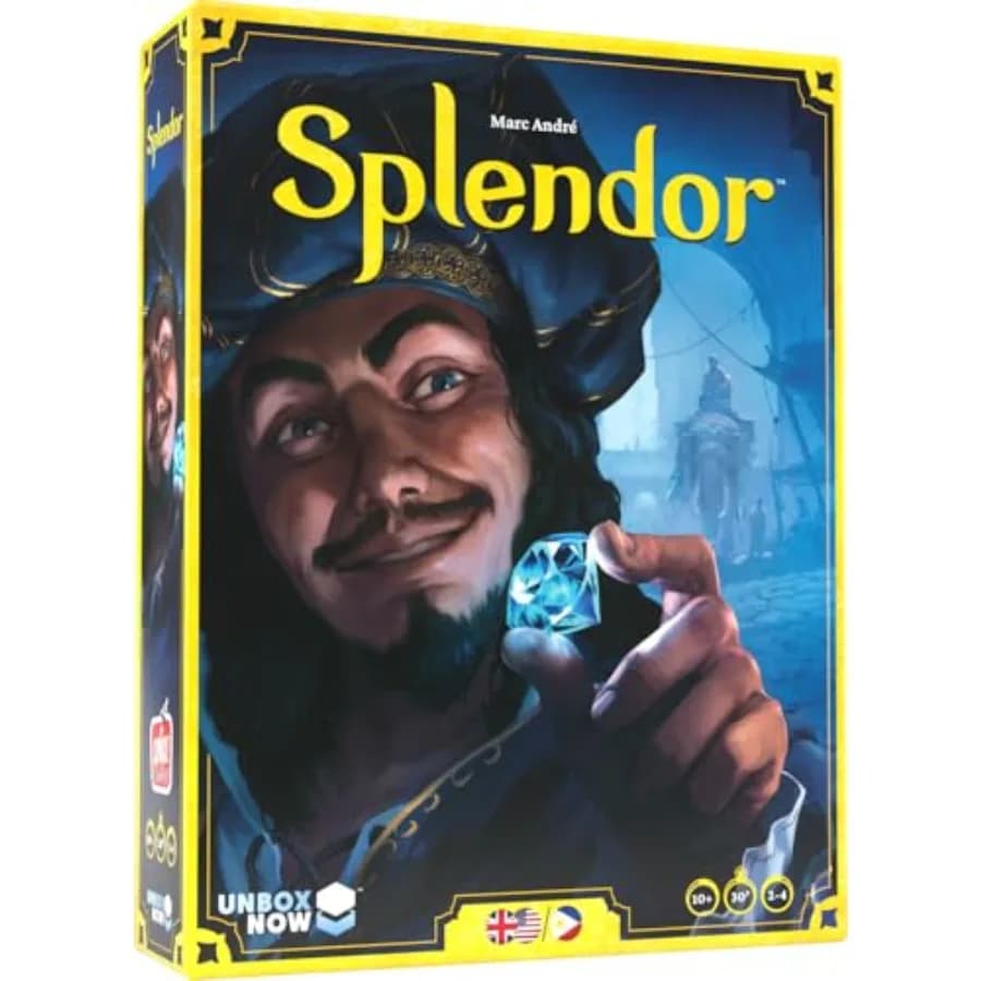 Splendor Board Game - Gem Trading and Engine-Building Strategy for Adults and Families, Adult Board Games, Family Fun for Adult