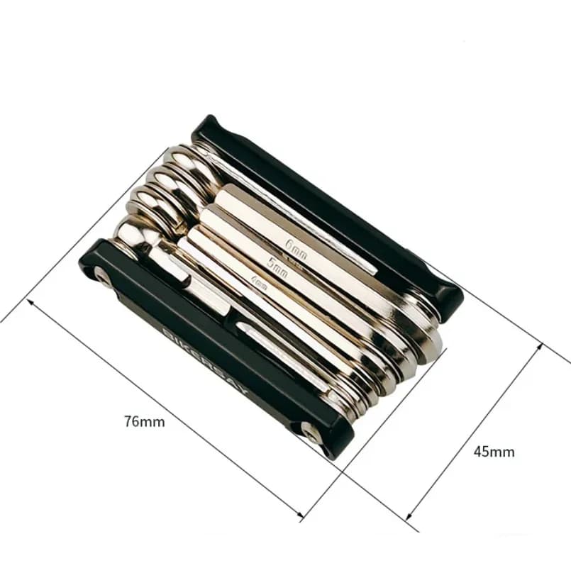 Multifunzione 13 In 1 Set di riparazione biciclette Kit di strumenti di riparazione bici Chiave per cacciavite Catena Chiave per raggi esagonali Strumento per ciclismo di montagna