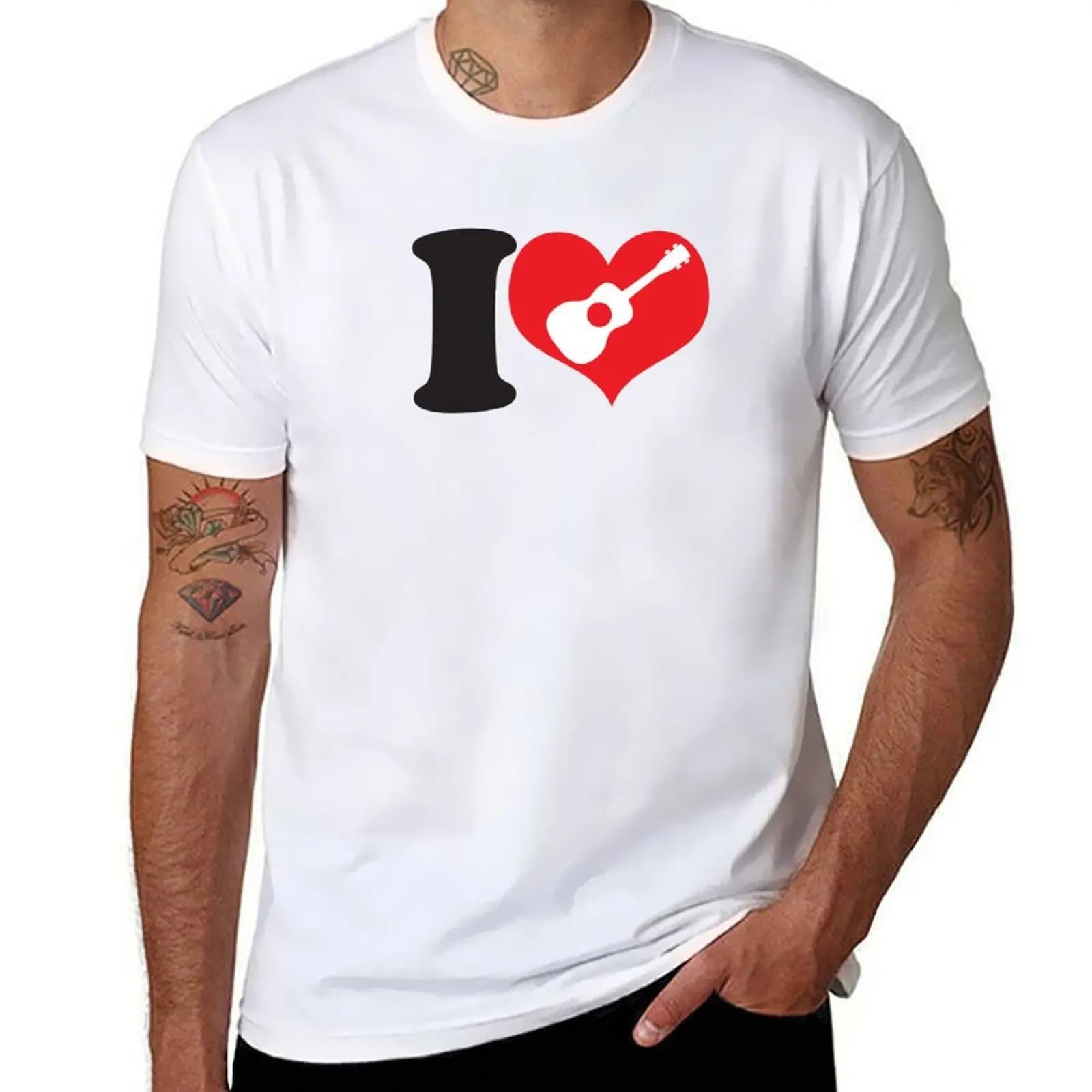 T-shirt con stampa Street Art Ukulele