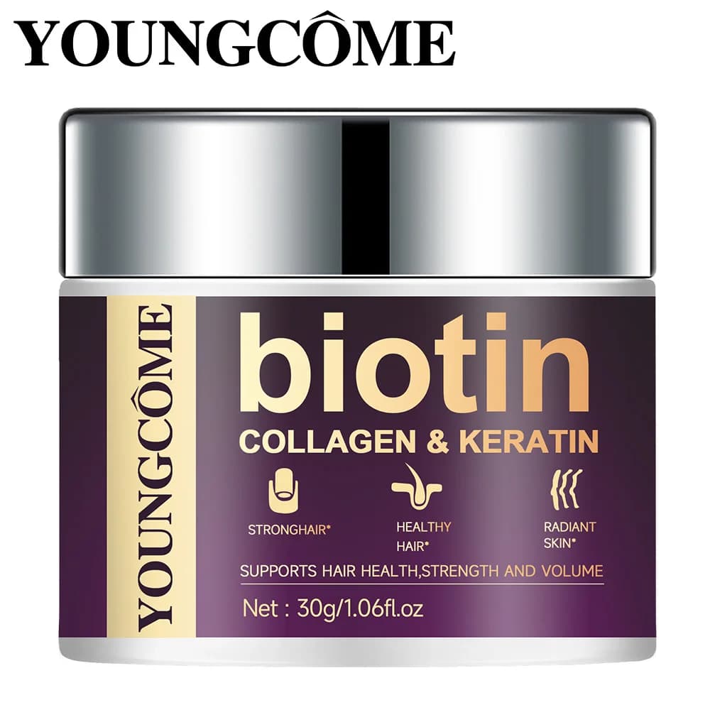 Biotin Hydrating Capillar Mask with Collagen and Natural Keratin, Strongly restores Crespi and Nutre hairs in Depth