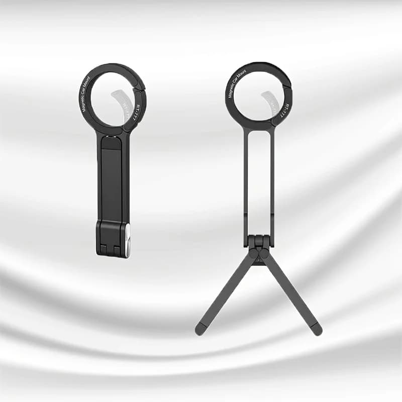 Phone Tripod Carabiner-Mounted For iPhone Portable Dual-sided Magnetic Tripod Desk Mount Phone Handle Holder