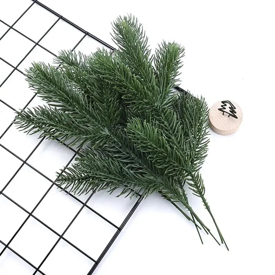 20/50pcs Artificial Plants plastics Single tube Pine needle Christmas tree Decor Home Room accessory Green Leaves Diy bonsai box