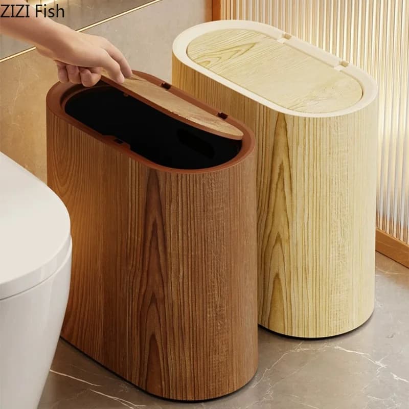 Cestino per rifiuti Gap in plastica, a scomparsa, per uso domestico, con apertura a pressione, per carta e rifiuti, specifico per WC, contenitore portaoggetti