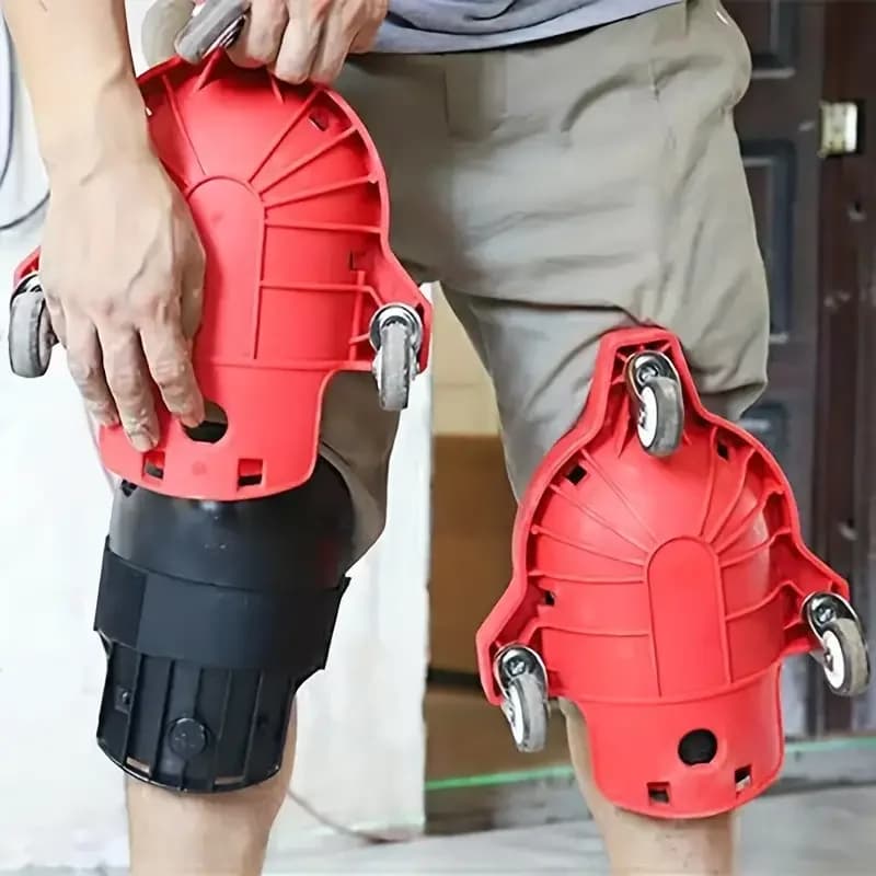 Rolling Knee Protection Pad with Built-in Wheels Foam Padded for Tile Laying Vinyl Installation Auto Repair - Knee Protector Pla