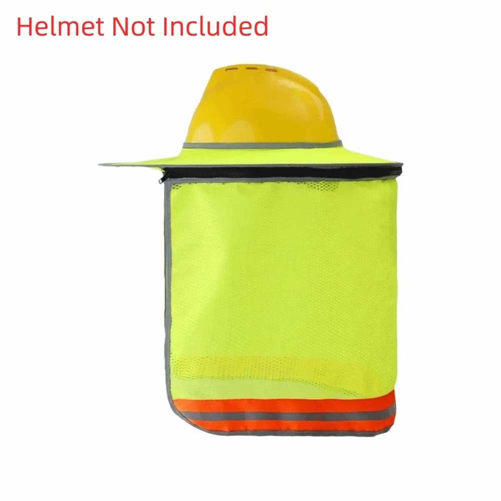 Reflective Sun Cover with UV protection for helmet, Large visor, Breathable neck protection with Hinge