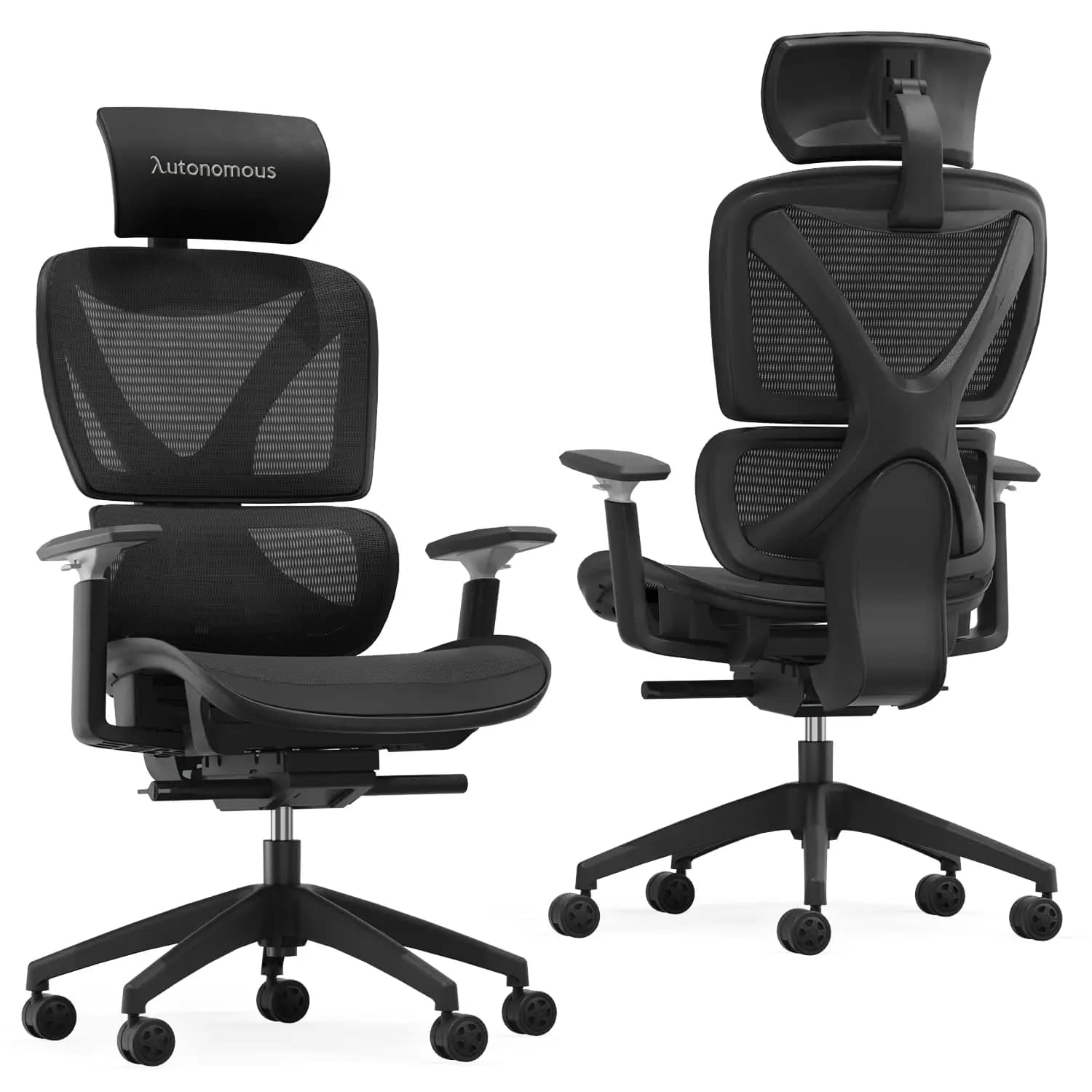 Sedia da Ufficio Ergonomica in Rete con Supporto Lombare Regolabile, Ruote a X, Braccioli, per Casa e Gaming, Personalizzabile