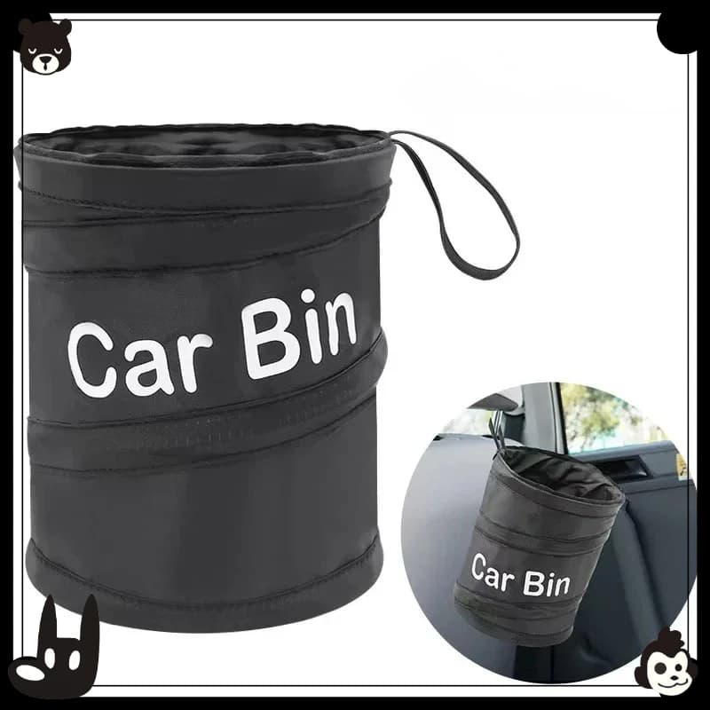 Organizer per Auto Tutto-in-Uno: Contenitore Pieghevole e Cestino con Logo