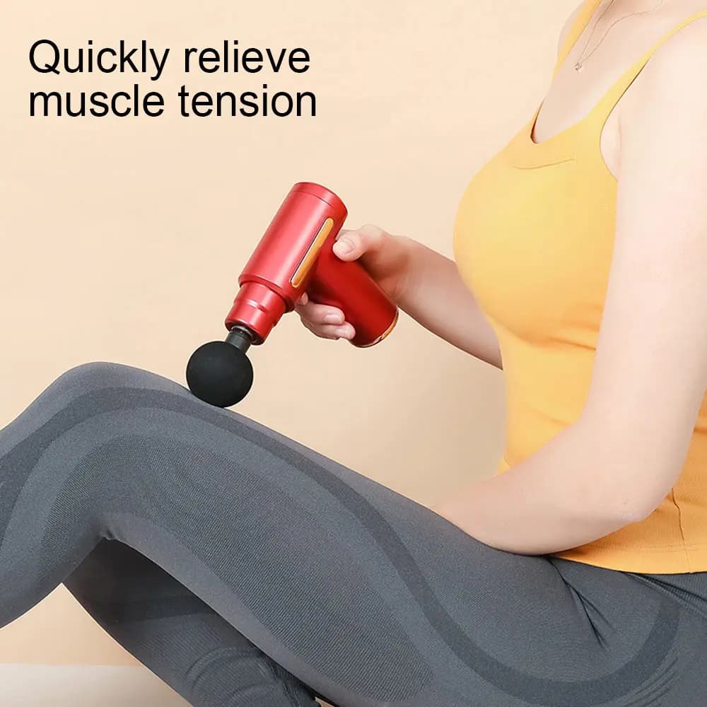 Mini Muscle Massage Gun Protective Strap Vibration Deep Fabrics Massage Portable Percussion Muscle Back and neck massager to relieve pain