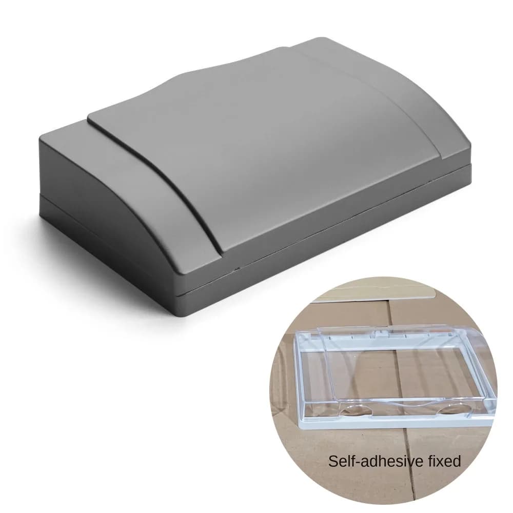 Nuova scatola di protezione per interruttori in plastica Doppia presa Protezione trasparente Tipo 86 Copertura per presa elettrica impermeabile Forniture per il bagno