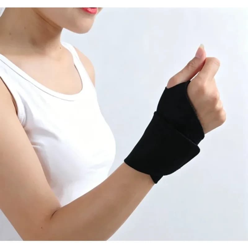 2Pc Adjustable Wrist Support Brace, Compression Wrist Bandage for Carpal Tunnel, Tendonitis, Arthritis & Sports Pain Relief