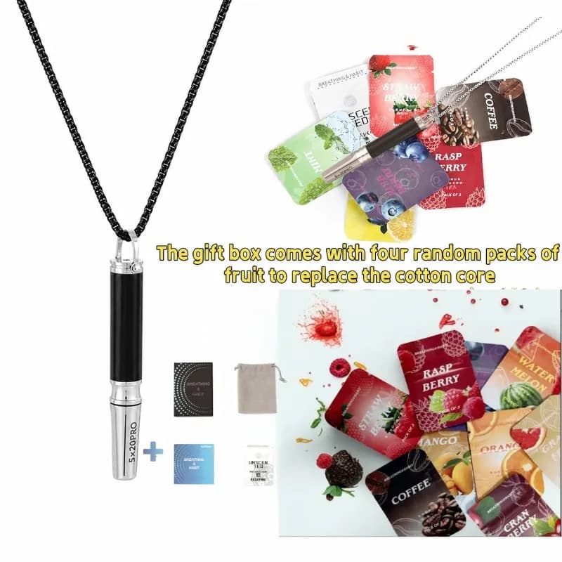 Breathing necklace, meditation whistle - Reduces stress and anxiety, helps change bad habits