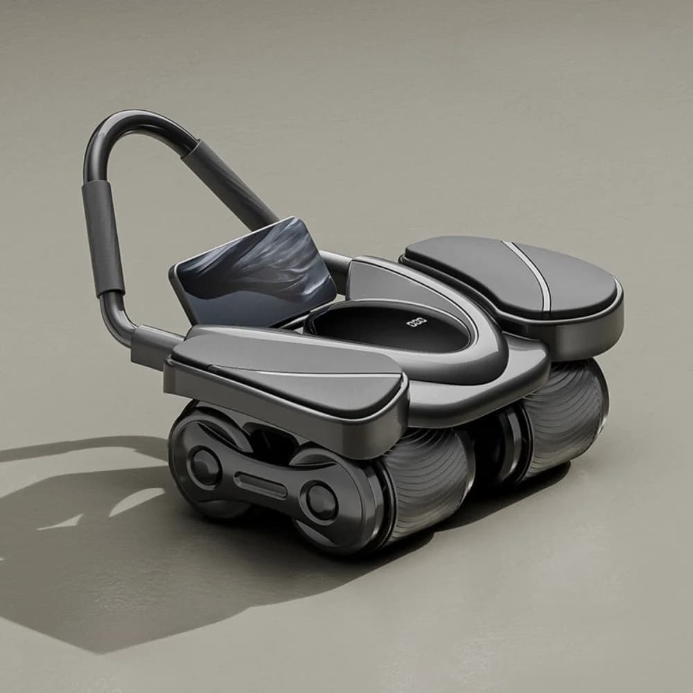 4-Wheel Automatic Rebound Ab Roller Home Abdominal Workout Fitness Equipment