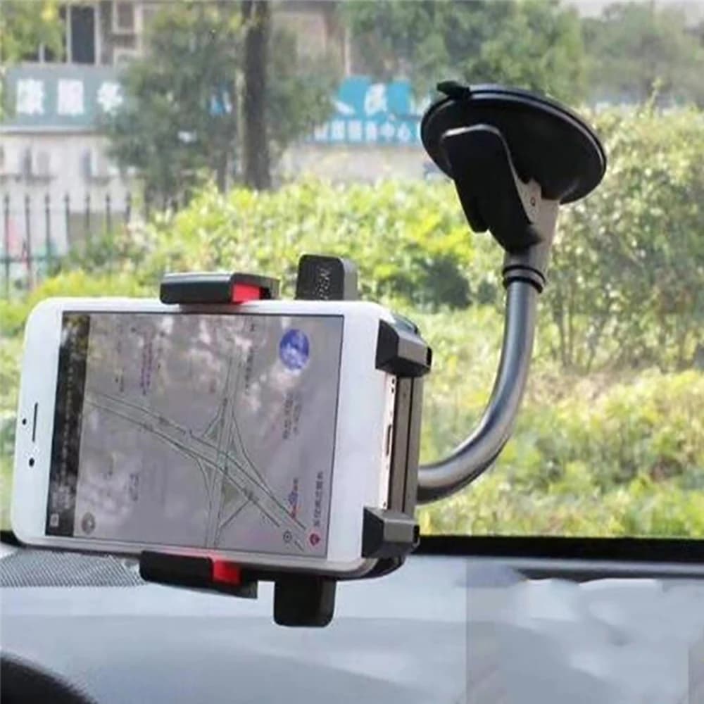 Car Suction Cup Windshield Phone Locking Holder Car Phone Holder For iPhone Samsung Xiaomi Huawei Universal Smartphone Bracket